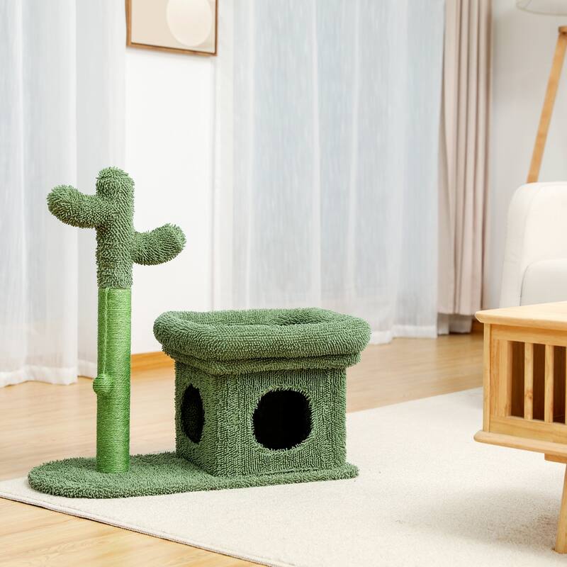 Cat Tree with Cactus Scratching Posts, Creative Scratching Posts, Stylish Cat Tree, with Ball and Cat House