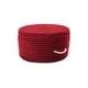 preview thumbnail 3 of 9, Textured Solid Color Round Pouf/Ottoman Red - Specialty - Foam - Pouf