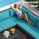 preview thumbnail 14 of 51, 7-Piece Outdoor Deep Seating Sectional Wicker Patio Conversation Set with Fire Pit