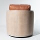 preview thumbnail 125 of 165, KINWELL 31"W Oak Frame Upholstered Swivel Barrel Armchair