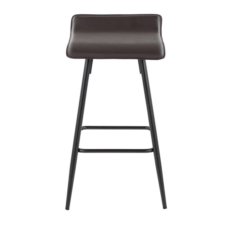 Porch & Den Tower Fixed-Height Counter Stool (Set of 2) - Espresso