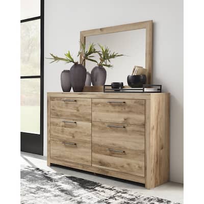 Signature Design by Ashley Hyanna Tan Brown Dresser and Mirror