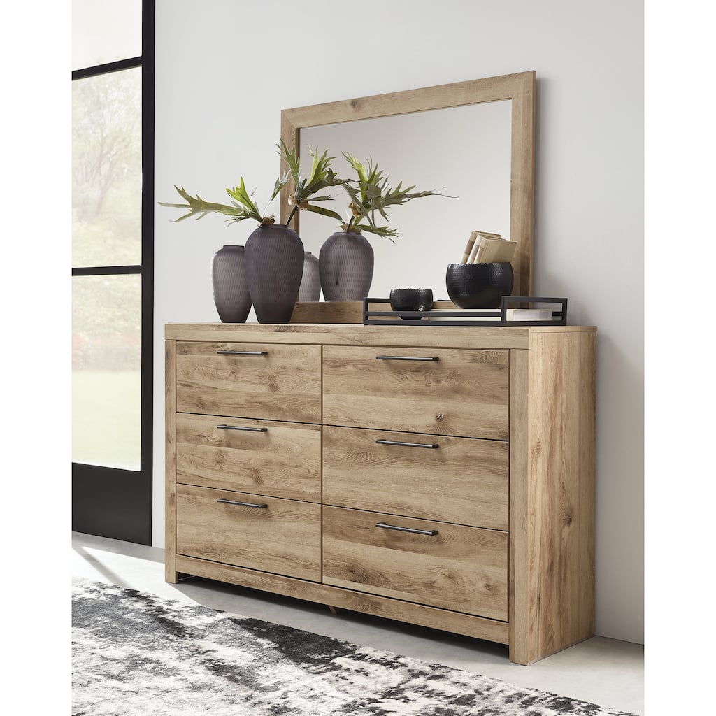 Signature Design by Ashley Hyanna Tan Brown Dresser and Mirror