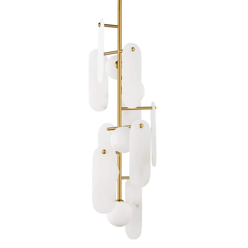 Studio M SM24827WA Megalith 5 Light 13" Wide LED Abstract Pendant - Natural Aged Brass