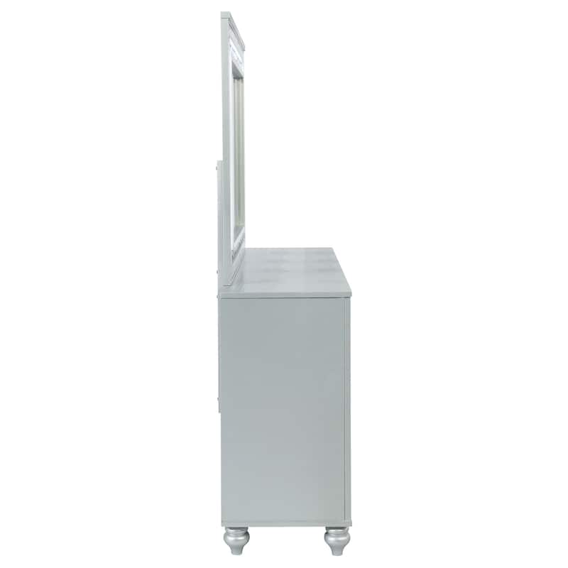 Gunnison 6-drawer Dresser Silver Metallic