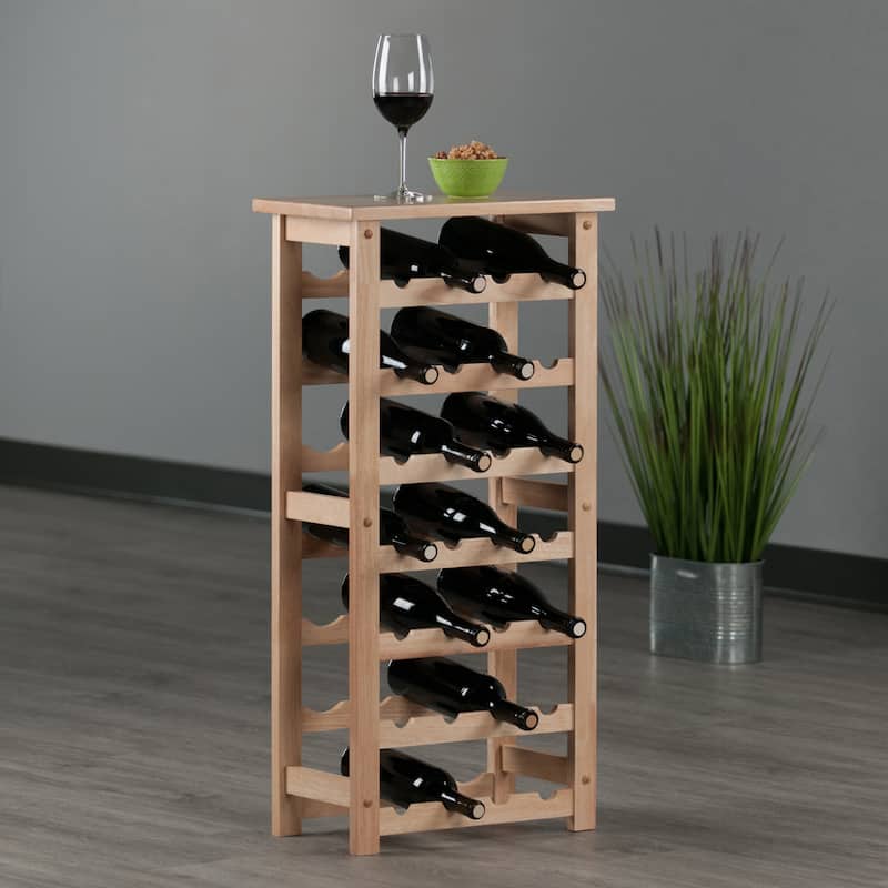 Napa 28-Bottle Wine Rack, Natural - 18.5 x 10.24 x 37.01 inches