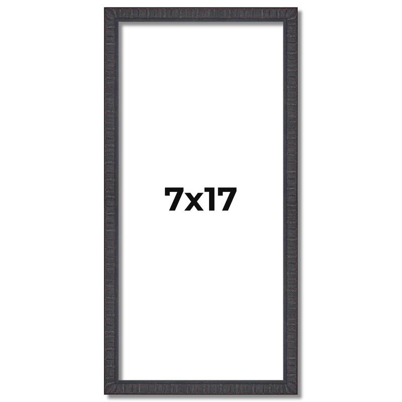 7x17 Frame Brown Solid Wood Picture Frame - Complete Modern Photo