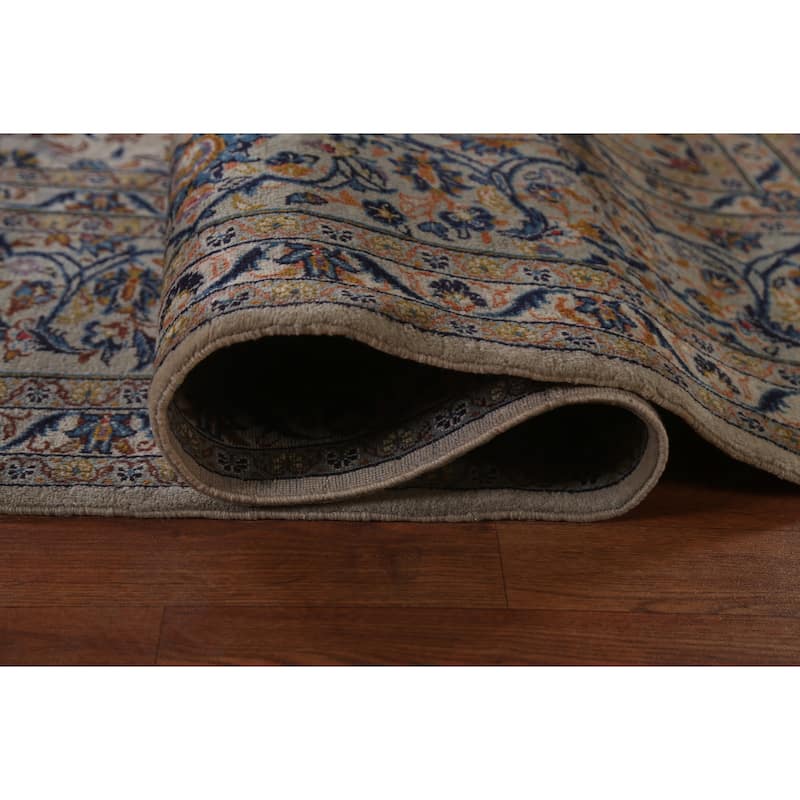 Kashan Persian Traditional Floral Area Rug Hand-knotted Wool Carpet - 9'8" x 12'8"