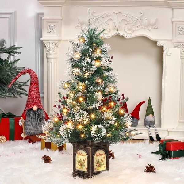 3ft artificial christmas tree with lights outlet