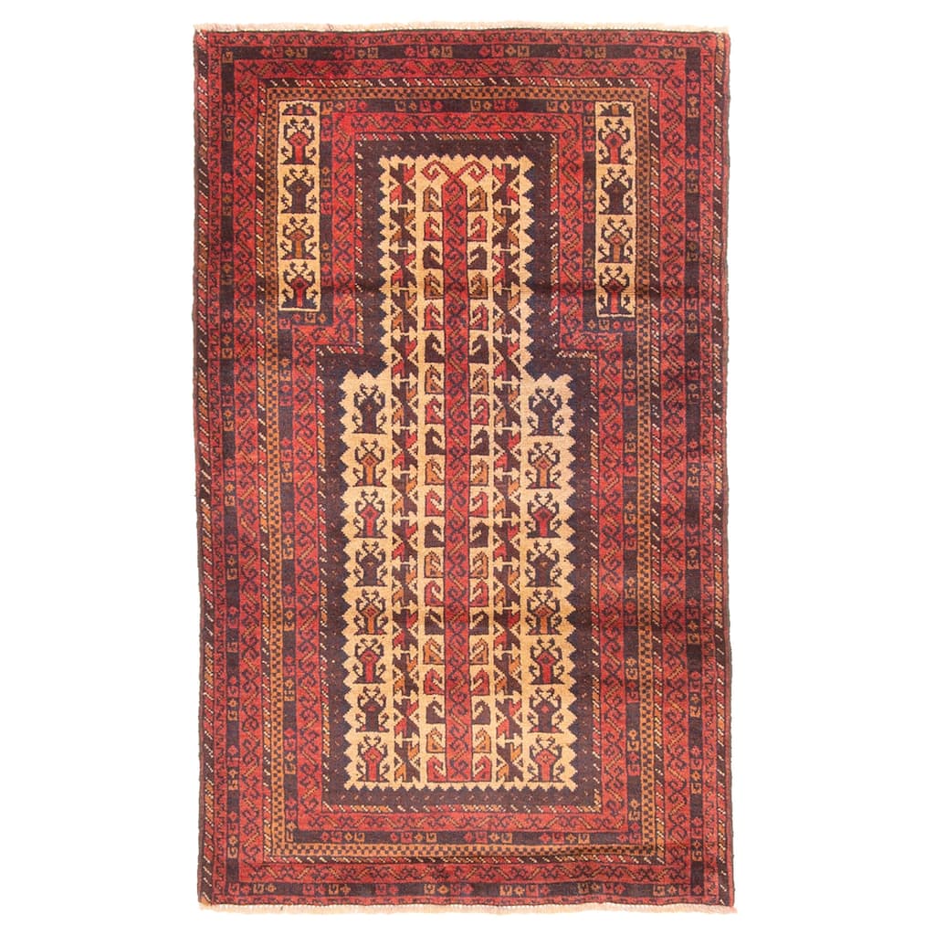 ECARPETGALLERY Hand-knotted Teimani Tan Wool Rug - 2'8 x 4'5