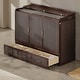 Queen Murphy Bed Cabinet with USB Charging Station, Drawers and ...