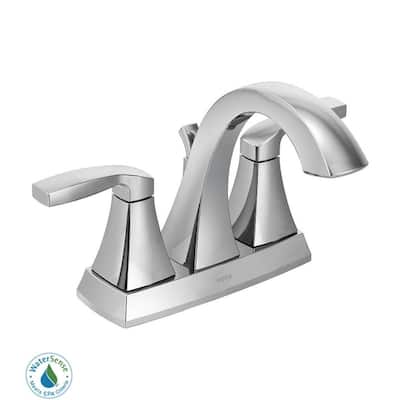 Moen Voss Double Handle Centerset Bathroom Faucet (Valve Included)