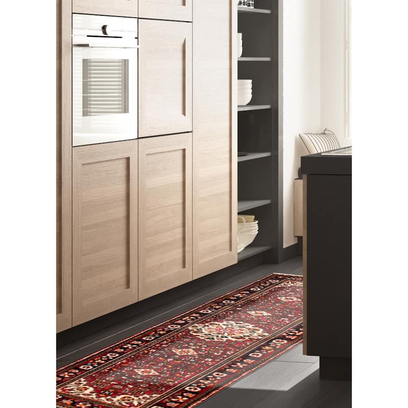 ECARPETGALLERY Hand-knotted Andelz Red Wool Rug - 3'3 x 10'6