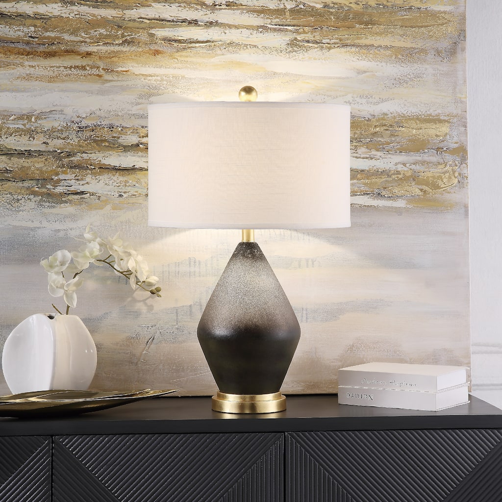 Tange 28" Black Stone Table Lamp - 28'' H x 16'' W x 16'' D