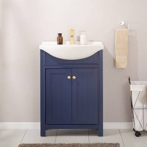 Design Element Marian 24" Single Sink Vanity In Blue