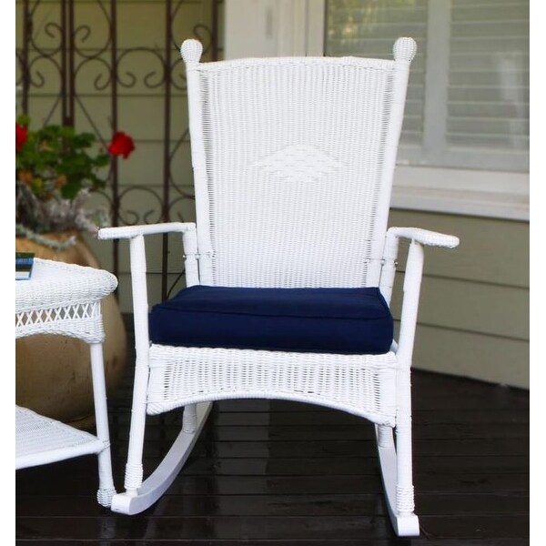 White rocking hotsell chair with cushion