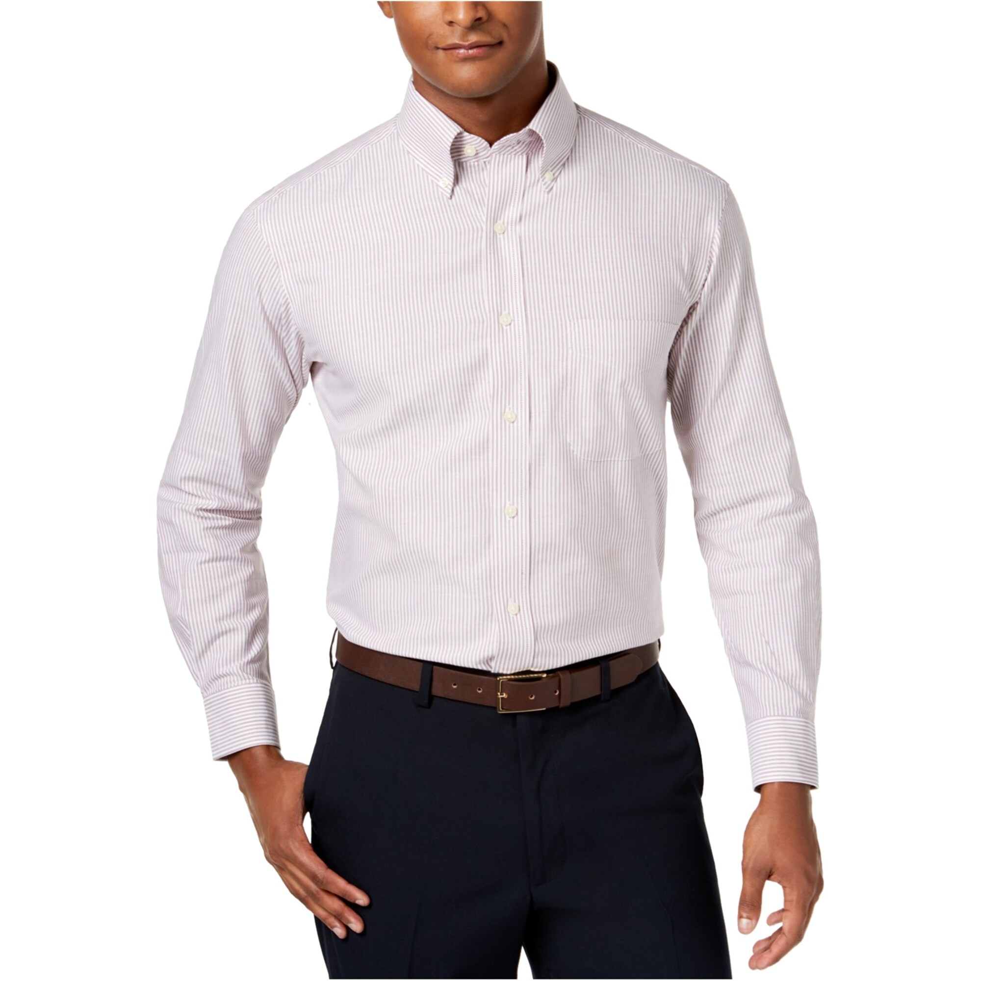 Club Room Mens Striped Slim Fit Button Up Dress Shirt, Red, 17" Neck 32"-33" Sleeve - Overstock - 41863688 Club Room Mens Striped Slim Fit Button Up Dress Shirt, Red, 17" Neck 32"-33" Sleeve - Overstock - 41863688