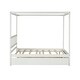 preview thumbnail 17 of 16, Full Size Pine Wood Canopy Bed Frame w/ Trundle Bed Frame, Unisex