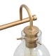 preview thumbnail 7 of 8, Bela Modern Gold 3-light Bathroom Vanity Light Globe Glass Wall Sconces - L22"x W7"x H9"