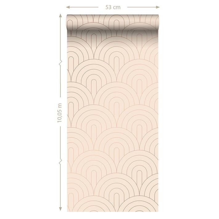 ESTA Home Lalique Pink Art Deco Motif Wallpaper