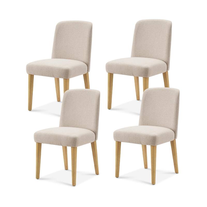 Mopio Logan Upholstered Beige Dining Chair - Set of 4