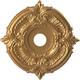 3 1/2" Inside Diameter - Attica Thermoformed PVC Ceiling Medallion - 19" Outside Diameter - Bright Coat Gold