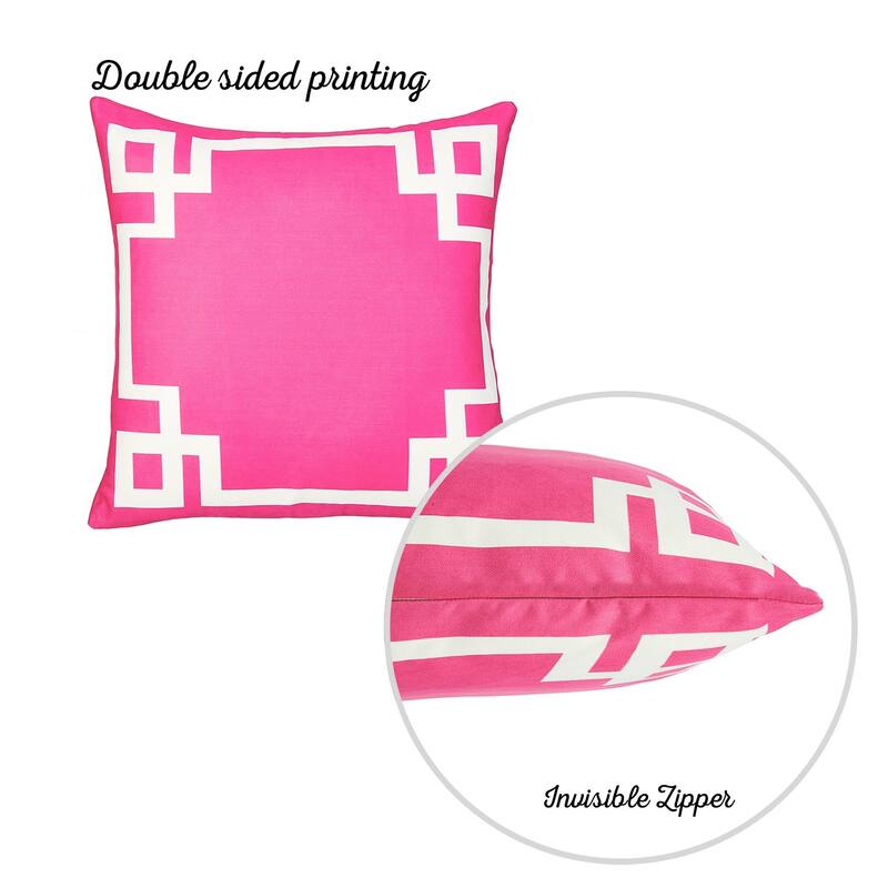 Geometric Greek Key Decorative Throw Pillow Cover