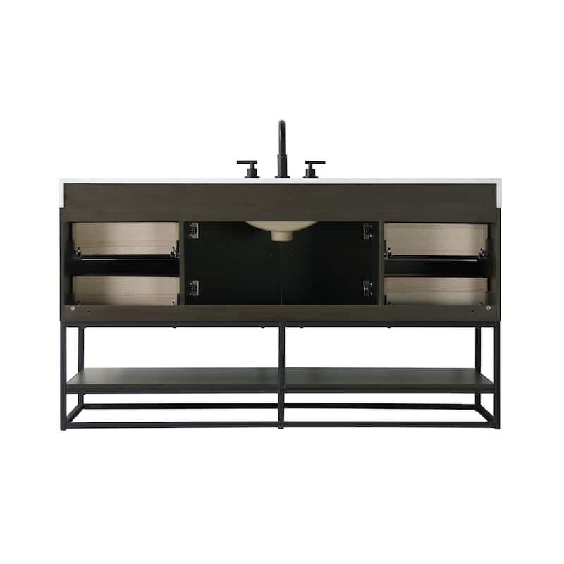 Elegant Lighting VF29260 Caroline 60" Free Standing Single Basin