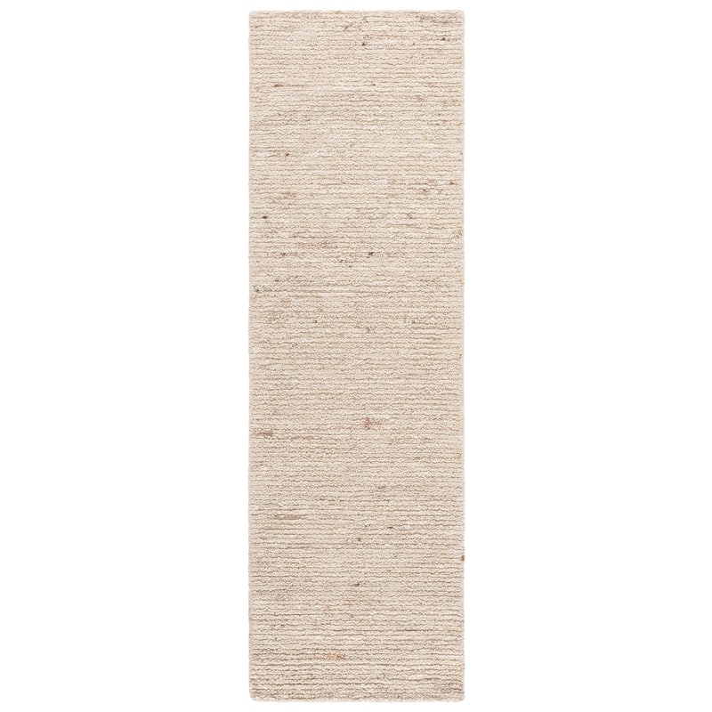 SAFAVIEH Handmade Earthly Treasure Ploumi Traditional Wool Rug - 2'3" x 8' Runner - Ivory/Beige