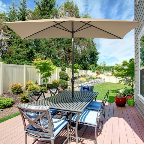 Bonosuki 10 x 6.5-ft. Rectangular Patio Umbrella