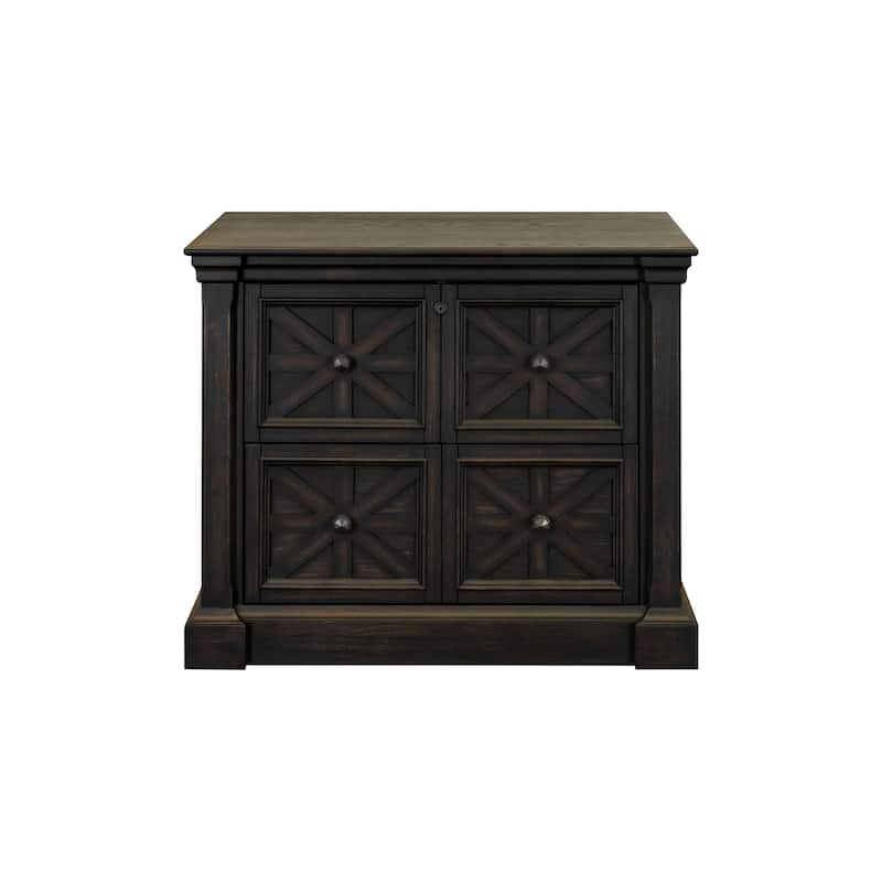 Traditional Wood Lateral File, Storage File Drawer, Office File Drawer, Fully Assembled Dark Brown