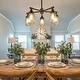 preview thumbnail 4 of 5, The Gray Barn Heavenly Winds 5-light Height Adjustable Glass Jar Chandeliers Kitchen Island - W25"xH23.5"