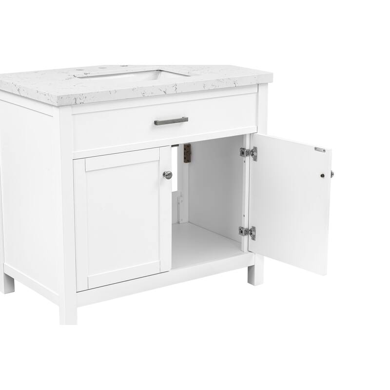 37'' Roseville Bathroom Vanity with Engineered Stone Top