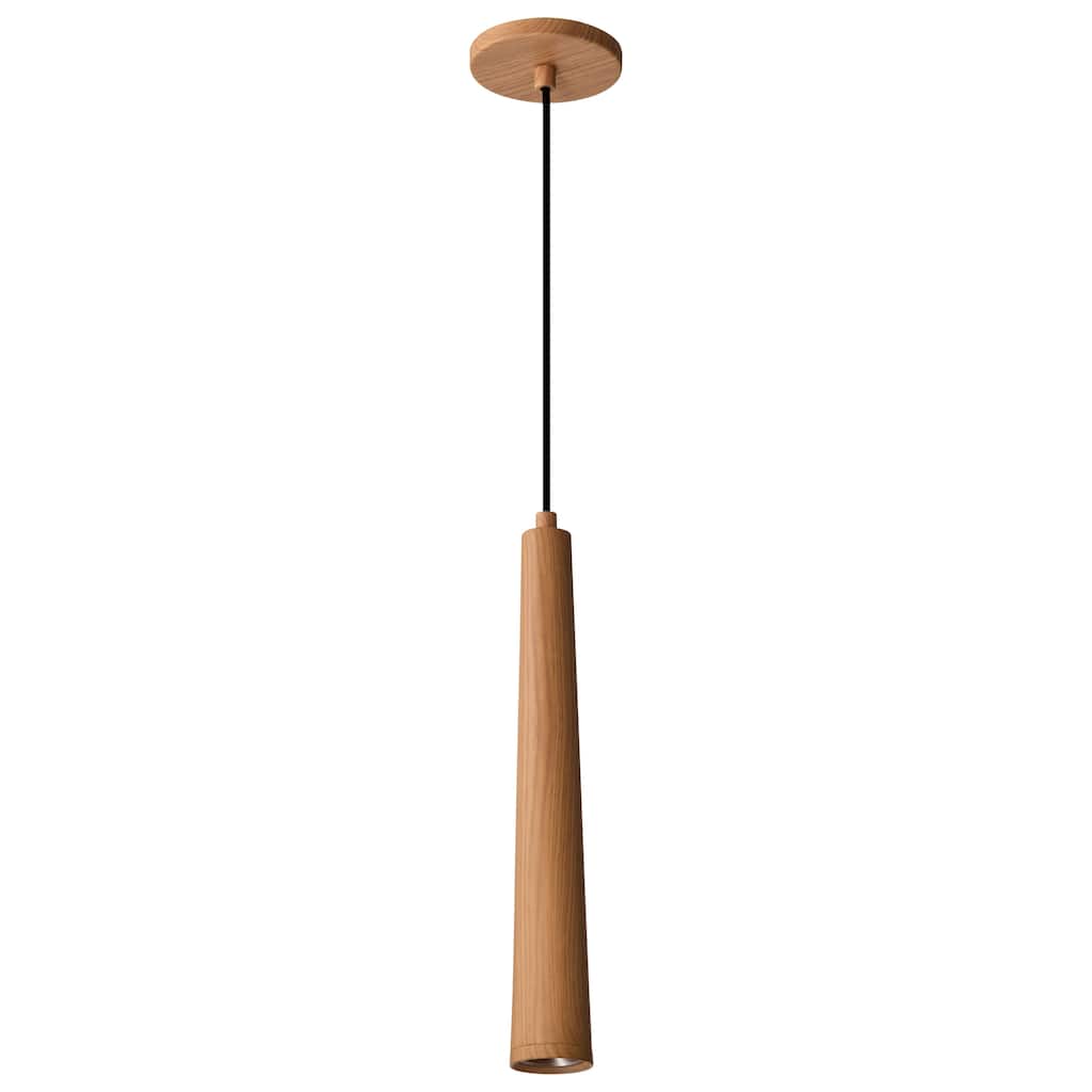 Melrose 12 Watt, 16" LED Pendant Ash Wood Finish - Ash Wood