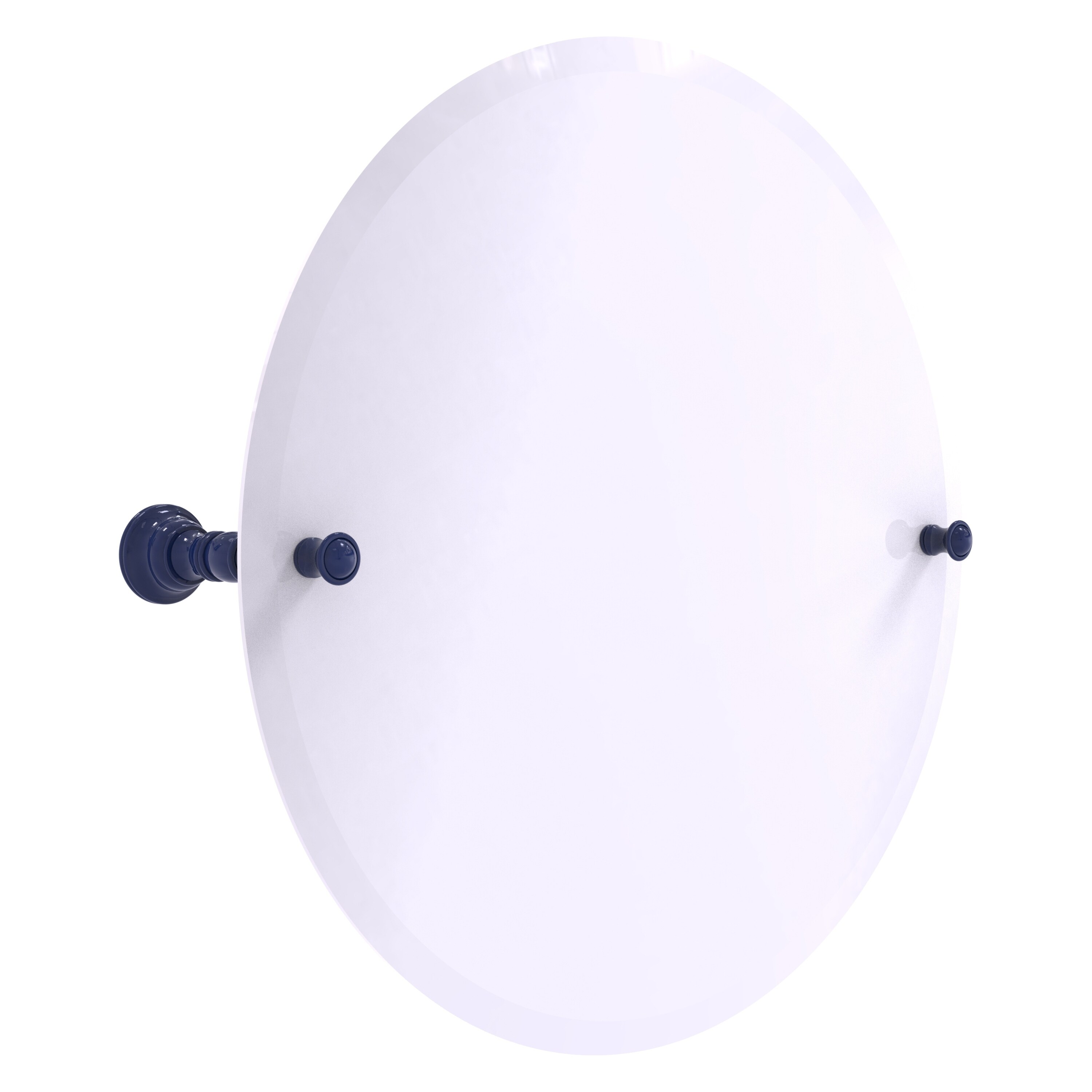 Allied Brass Carolina Collection Frameless Round Tilt Mirror with Beveled Edge