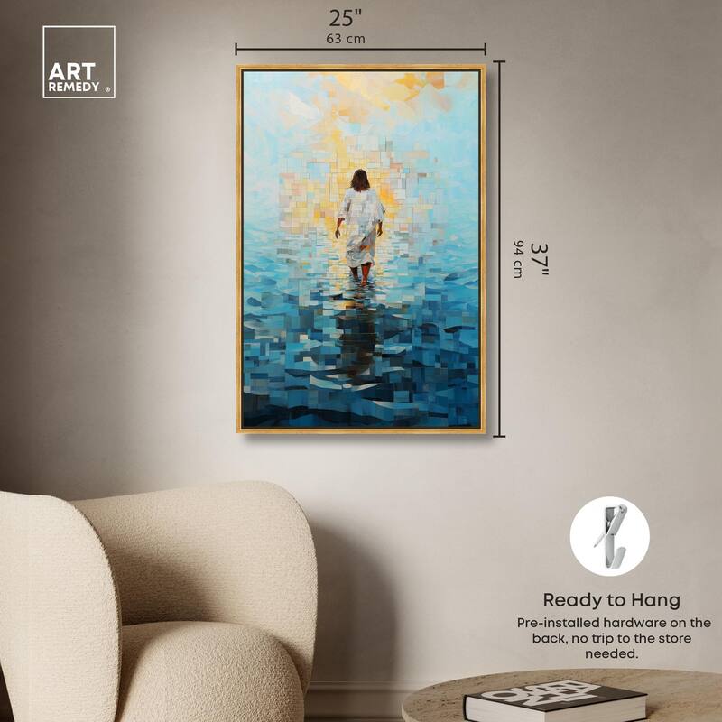 Water Walker Mosaic II Canvas by Art Remedy