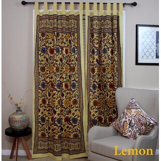 Morocaan Foulard Floral Curtain Cotton Drape Door Panel Pink Rod Pocket 46 x 82 
