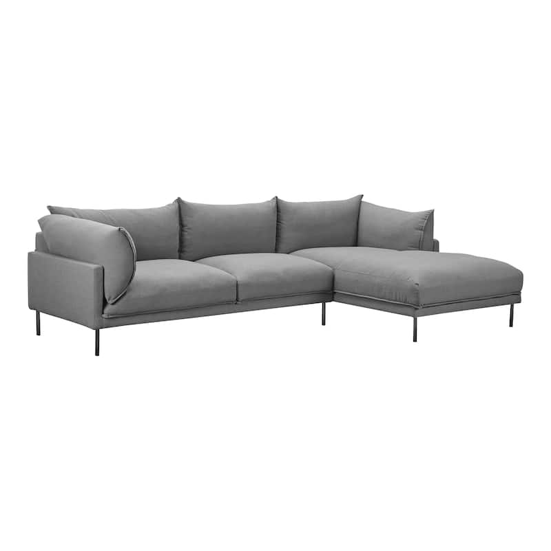Aurelle Home Modern Deep Seat Chaise Sectional