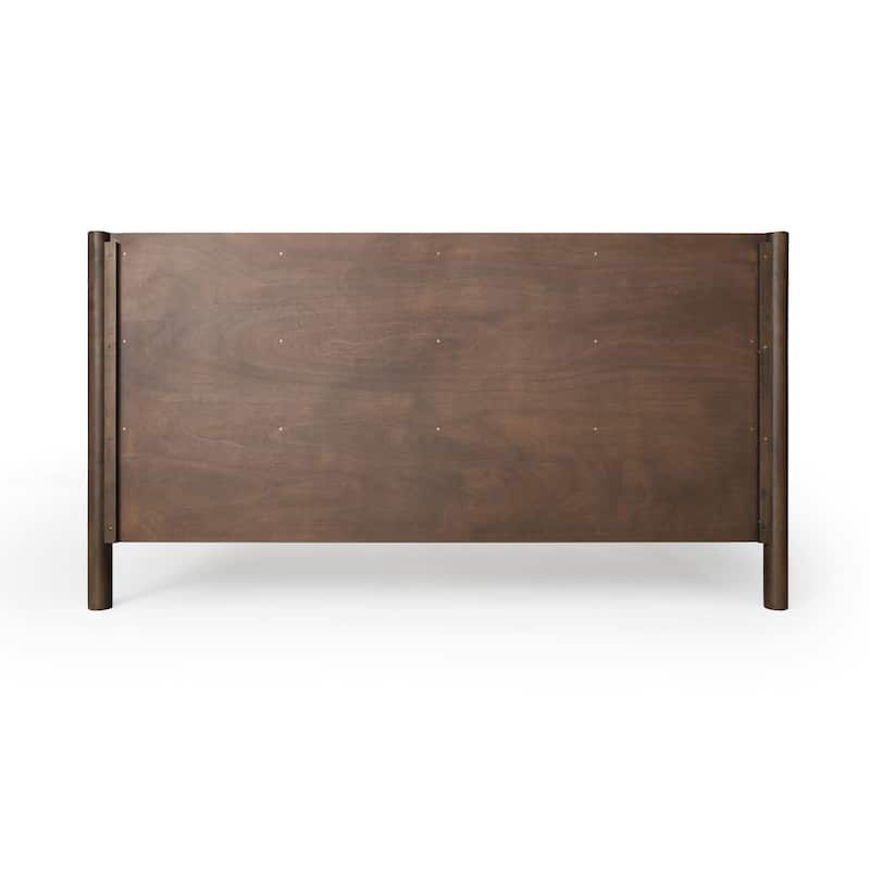 Modrest Carolina Modern Grey Fabric & Wenge Bed