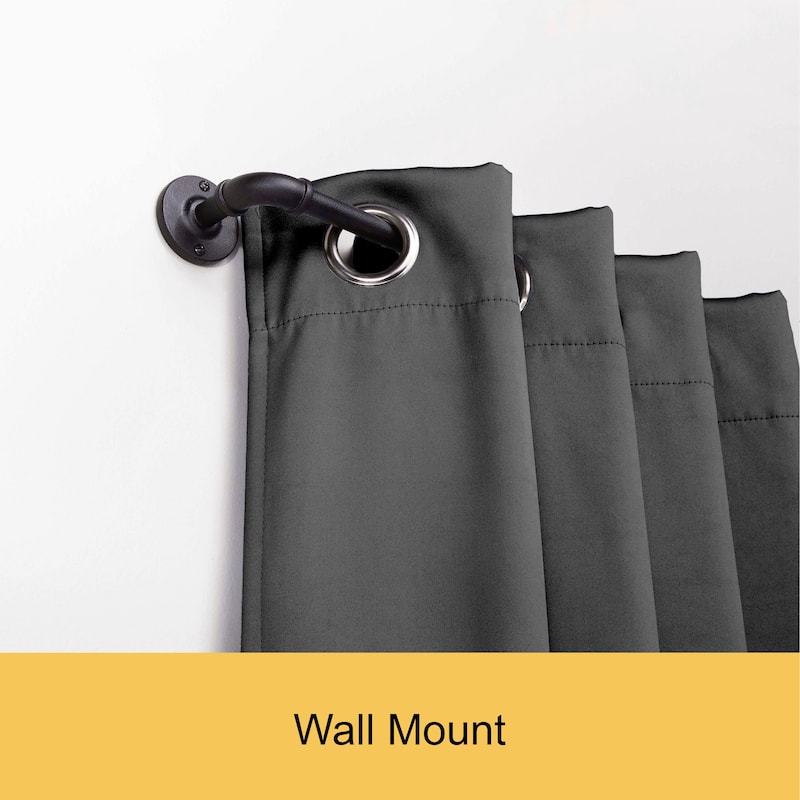 Kenney Adler 5/8" Indoor/Outdoor Rust-Resistant Wrap Around Curtain Rod