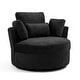 preview thumbnail 24 of 80, Upholstered Accent Swivel Barrel Armchair Club Chair with Pillows