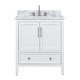 preview thumbnail 64 of 68, Avanity Everette Bath Vanity with Carrara White Natural Marble Top 31" Single Sink - White