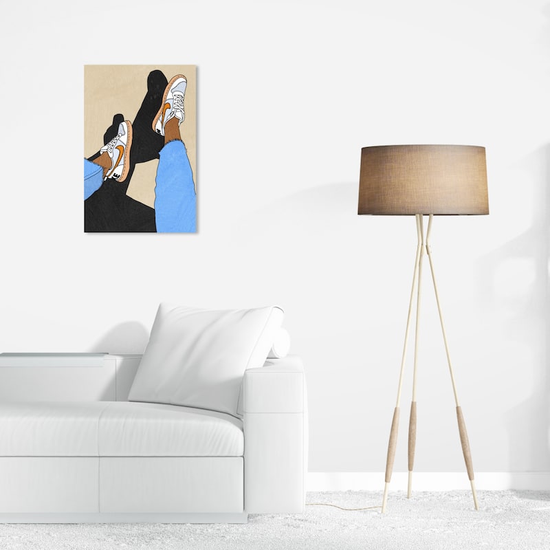 Wynwood Studio Fashion and Glam Ready for You Blue and Modern & Contemporary Wall Art Canvas Print - 24 x 16
