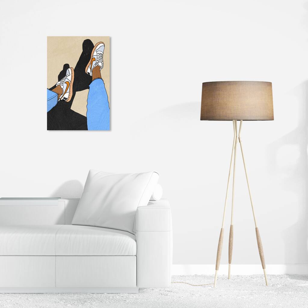 Wynwood Studio Fashion and Glam Ready for You Blue and Modern & Contemporary Wall Art Canvas Print