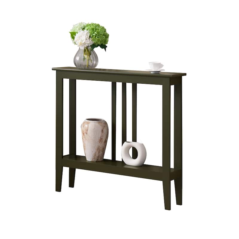 Balfour Collection Wood Modern Console Table with Shelves 36"