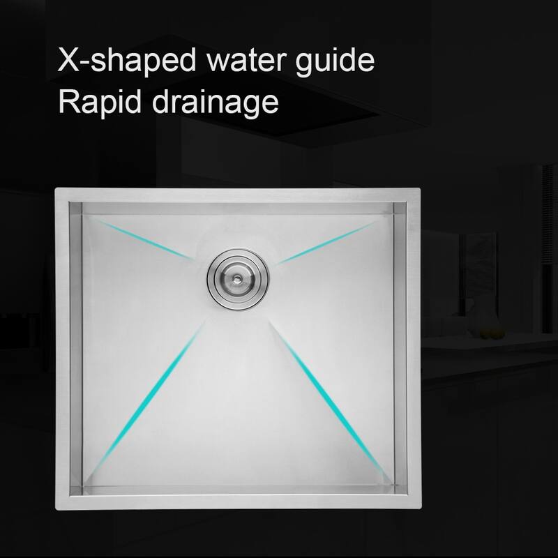 Undermount Kitchen Sink 16 Gauge 9 Inch Deep Single Bowl Kitchen Sink Basin, Includes Drain Assembly (No Additional Accessories)