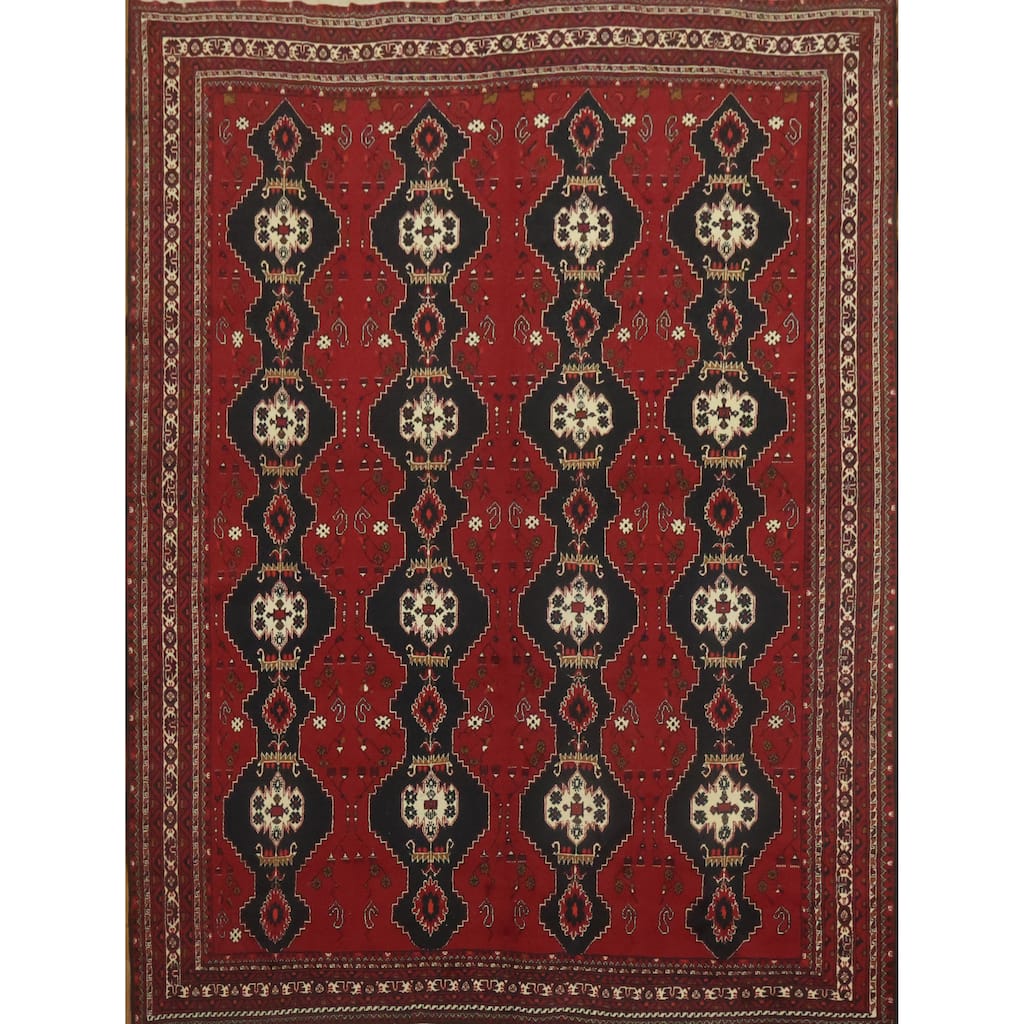 Hand Knotted Oriental 100% Wool Carpet Traditional Tribal Red Balouch Area Rug - 11' 3'' X 8' 6''