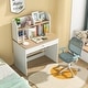 preview thumbnail 2 of 9, Costway Kids Wooden Study Desk Children Writing Table with Hutch & - See Details