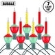 preview thumbnail 1 of 8, 7 Light Traditional Christmas Bubble Light Set, Red and Yellow Liquid, 7 Feet