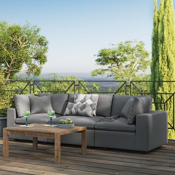 slide 2 of 19, Commix Overstuffed Outdoor Patio Sofa